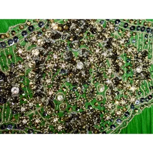NWT Mandalay Dark Lime Green Beaded Embellished Mini Cocktail Party Dress Size 6 thumbnail 5