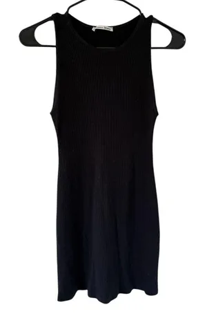 Reformation Roe Black Mini Dress thumbnail 6