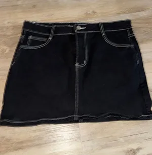 SheIn Black denim skirt thumbnail 1