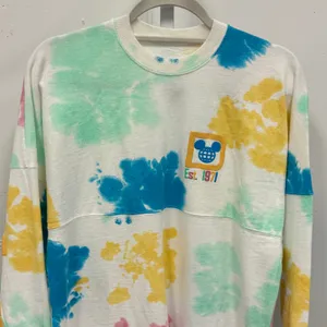 2022 Disney Parks Walt‎ Disney World Spirit Jersey Tie Dye Long Sleeve Small thumbnail 3
