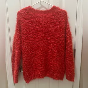 Anthropologie Moth sweater Red Emilie Wool blend Fuzzy Oversized button Size S thumbnail 4