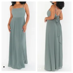 Show Me Your MuMu Lauren Tie Maxi Dress Crisp Bridesmaid Dress thumbnail 2