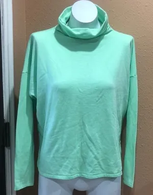 Joy Lab green cowl neck pullover sweatshirt thumbnail 1