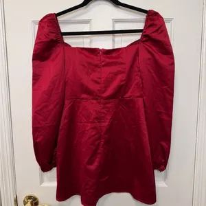 Princess Polly Della Long Sleeve Mini Dress Burgundy Ruched NWT Size‎ 4 thumbnail 8