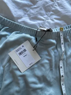 Calvin Klein light cloud blue lounge wear luxury relaxed wide pants large NWT thumbnail 4