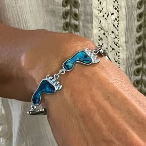 gorgeous turquoise silver bracelet thumbnail 3