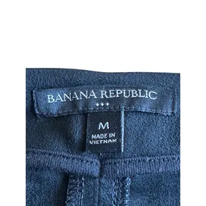 Banana Republic Black Belted Suede Top Womens M Office Fall Staple Work Attire thumbnail 4