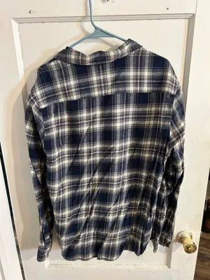 Aeropostale Flannel Shirt Blue Plaid thumbnail 2