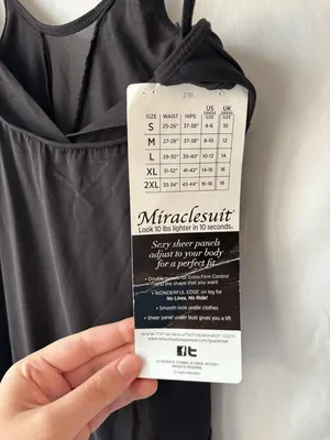 Miraclesuit Black Singlette Extra Firm Control Shapewear Womens Size Large thumbnail 3