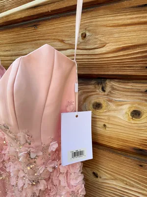 MAC DUGGAL Pink Size 8 3D Floral Strapless Sweetheart Gown With Slit Dress thumbnail 10