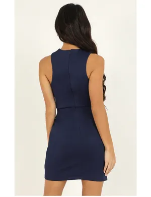 Showpo Navy Blue Mini Dress thumbnail 4