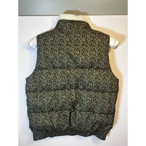 Universal Threads Women’s Green Floral Puffer Vest Sherpa Collar Full Zip Small thumbnail 11