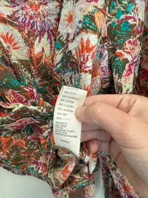 Free People party playlist cotton floral wrap blouse thumbnail 5