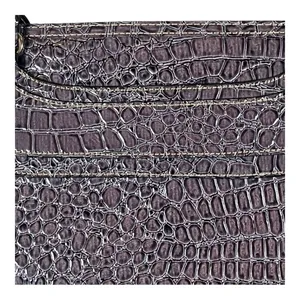 Attention Tote Bag Womens Large‎ Purple Croc Embossed Laptop Work Professional thumbnail 3