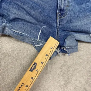 Zara Shorts Womens 4 Blue Zip Fly‎ Denim Jean Cut Off Low Rise Booty Ripped thumbnail 5