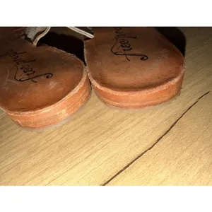 Free People Sandals Womens Size 38 Brown Leather Slide Mules Slip On Shoes C thumbnail 6