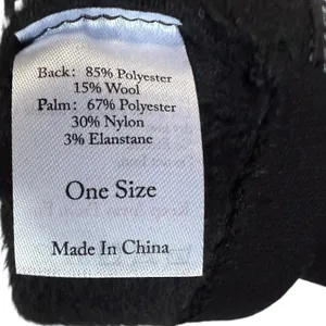 Black‎ and White Check Gloves Black thumbnail 3