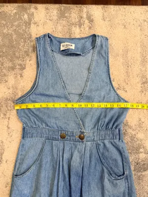 R.J. Stevens Petites Light Blue Denim V-Neck Dress thumbnail 4