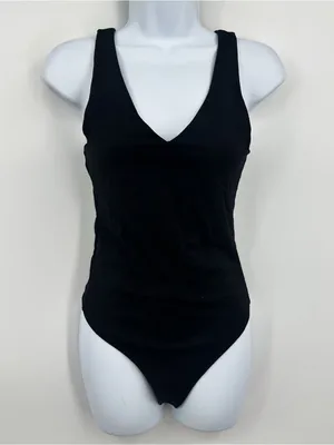 Abercrombie And Fitch Black Soft Bodysuit Size Small thumbnail 5