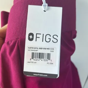 Figs Boston Slim Jogger Scrub Pants in Dark Magenta Size XXSmall Tall NWT thumbnail 5