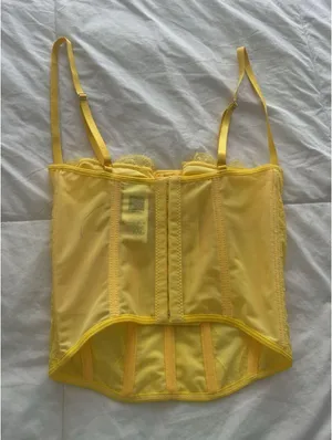 Shein Yellow Corset Top thumbnail 3