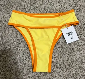Sienna swim high rise bikini bottom Yellow thumbnail 2