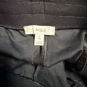 M&S Collection Womens Black Wide Leg Side Stripe Trousers Regular Size 8 US thumbnail 6