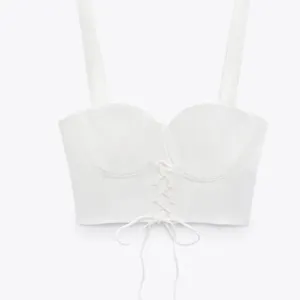 NWT‎ Zara white corset top thumbnail 2