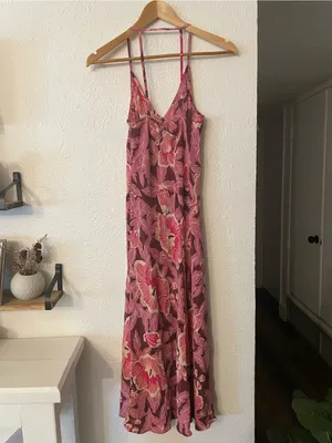 Equipment Pink Floral Slip Allianna Dress 100% Silk XSMALL thumbnail 5