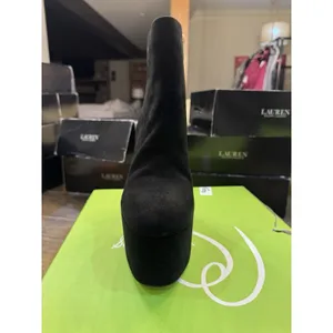 Sam Edelman Eli Platform Ankle Boots Women's Size 10 Black Suede Block Heel thumbnail 4