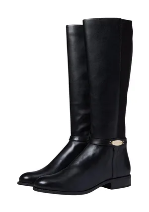 NWT Michael Michael Kors Finley Knee-High Riding Boots 40F1FIFBEL Black 7M thumbnail 1