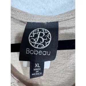 Bobeau‎ XL Tan Crochet Lace V-Neck Top Women's Boho Tassel Short Sleeve thumbnail 6