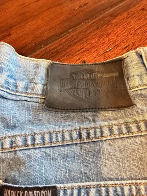 Vintage Harley-Davidson Snap Leg Jeans Women’s 31 Light Wash Y2K Motorcycle Denim Rare thumbnail 3