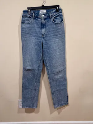 Abercrombie & Fitch 90s straight ultra high rise classic Blue denim SZ 6 Regular thumbnail 3