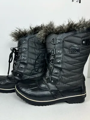 Sorel Tofino II Womens Size 10 Black Waterproof Faux Fur Snow Boots NL2332-010 thumbnail 2