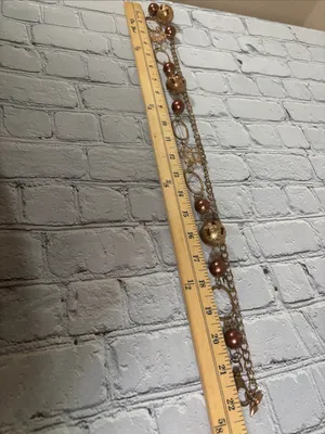 Bronze Gold Tone Chain Y2K Belt Necklace Waist Chain Boho thumbnail 7