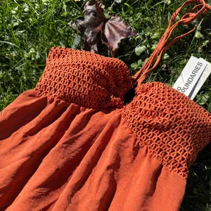 No Boundaries NWT Crochet Babydoll Rust Maxi Dress thumbnail 2