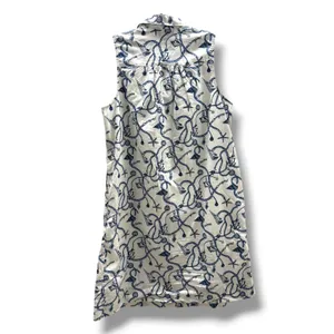 Vineyard Vines Womens White Navy Nautical Rope Shell Print Shift Dress XS‎ thumbnail 3