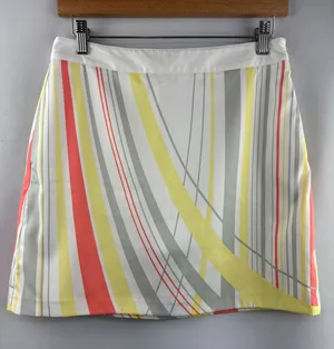 Women’s Greg Norman Size 4 White Multicolored Patterned Skort thumbnail 1