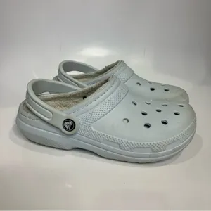 Crocs originals lined light blue women’s size 6 casual cozy‎ slip on trendy thumbnail 2