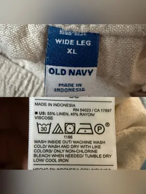 Old Navy Womens Pants Oatmeal Beige High Rise Wide Leg Linen Blend Size XL thumbnail 10