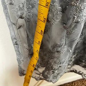 Ethereal‎ Blue Sheer Maxi Dress Floral Embroidery Fairycore Mermaid Festival XL thumbnail 4