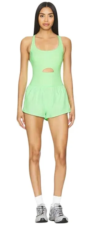 FP Movement Size M Righteous Runsie Neon Lime Free People Athletic thumbnail 1