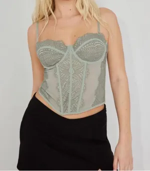 Mint green Garage corset top thumbnail 1