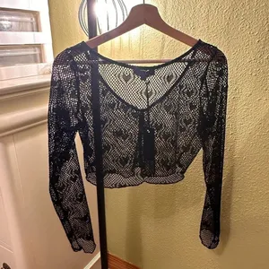 Domitilla I.AM.GIA Black Crochet Top thumbnail 5