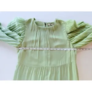 ALICE + OLIVIA Antonette Pleated Long Sleeve Dress Size S thumbnail 12