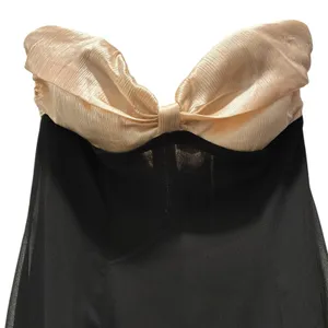 Runaway The Label Cecilia Strapless Maxi Dress Black Cream Size Small 4 NWT New thumbnail 3