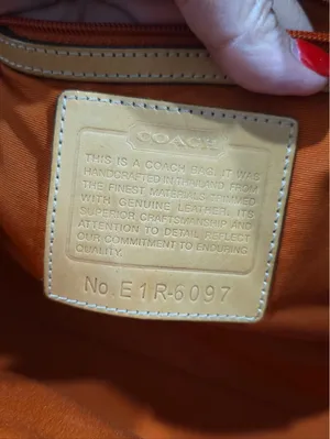 Authentic Coach Signature Tan Canvas Purse Handbag 6097 Mob Wife Vintage Tote thumbnail 11