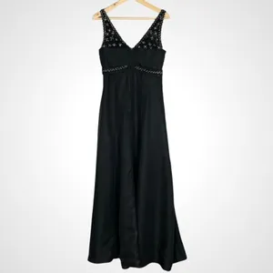 Vintage Dress Witchy Gothic Sleeveless Handmade Sparkle Retro Maxi Unique Retro‎ thumbnail 3