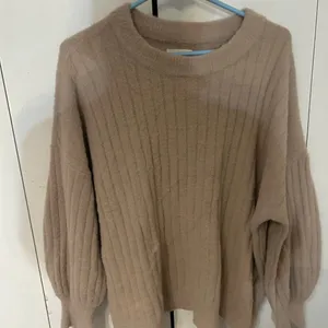 Aerie Soft Brown Ribbed Crew Neck Sweater thumbnail 4